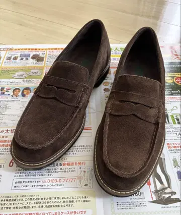 브라운 스웨이드 모카신 로퍼 HAWKINS TRAVELLER