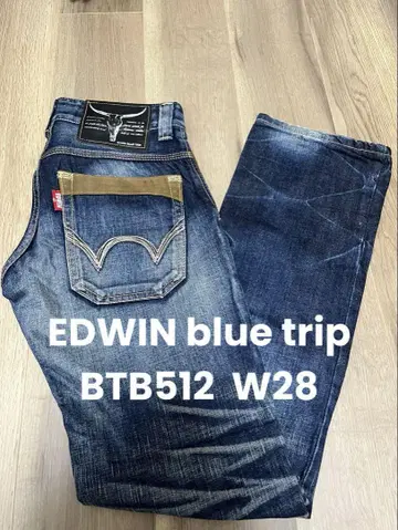 [ used ] EDWIN 블루 립 BTB512 에드윈 데님 28