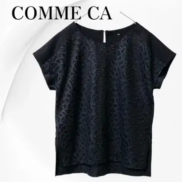 새상품급 COMME CA 블랙 검정 상의 관혼상제 세레모니 블라우스