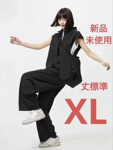 새상품 울트라 스트레치 액티브 와이드 팬츠 블랙 XL