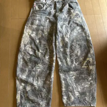9090 King Logo Slub Denim Pants