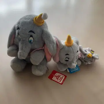 덤보 봉제 인형 3개 세트 도쿄 디즈니랜드 레트로