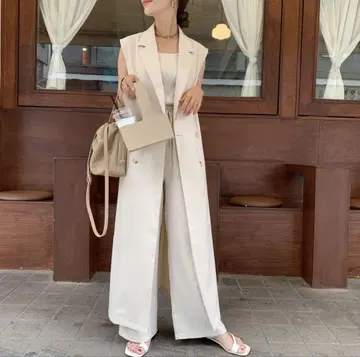 BLATE 고급스러운 뉴앙스 와이드 팬츠
