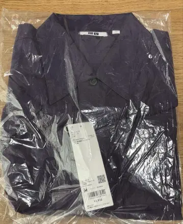 UNIQLO 다크 퍼플 반팔 셔츠 M