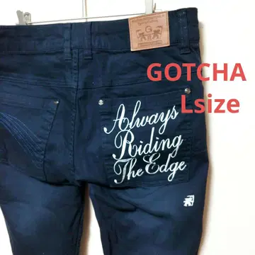 GOTCHA 바지 L 사이즈 자수 네이비