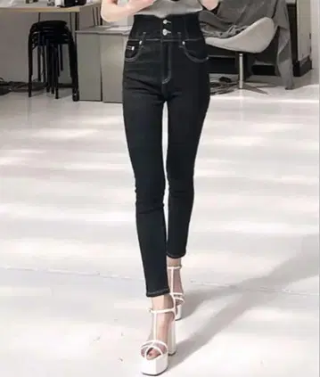 ROYAL PARTY 하이웨스트 스키니 데님 M 인디고 블루