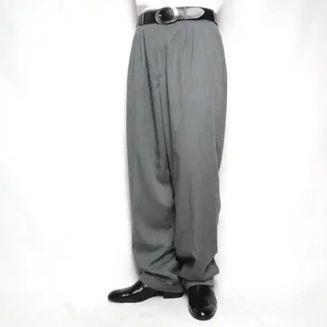Vintage 80s 90s USA 제작 2턱 와이드 슬랙스 그레이
