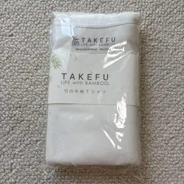 새상품 미개봉 TAKEFU 기장의 반팔 티셔츠 남성용 M 화이트 죽포