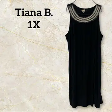 Tiana B. [1X] 슬리브리스 블랙 원피스 비즈