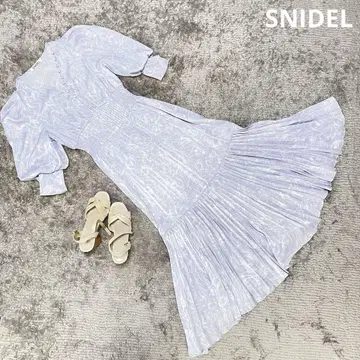 스나이델 SNIDEL 프린트 롱 원피스 플리츠 0221050