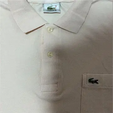 LACOSTE 피케 셔츠 LL 베이지 남성용 여성용 포켓 부착