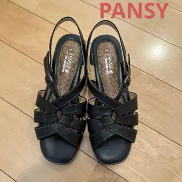 [거의 미사용] pansy 블랙 스트랩 샌들 L 사이즈
