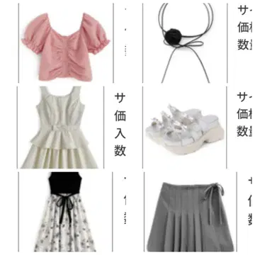 [ 새상품급 배송비 포함 ] GRL 의류 세트
