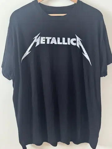 METALICA 헤비 메탈 밴드 반팔 티셔츠 구제 블랙 XL