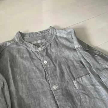 CONFECT 피그먼트 다이 밴드 칼라 셔츠