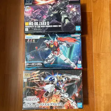 HG 건담 프라모델 6개 묶음 판매 + 증정품