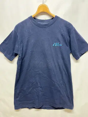 깨끗한 NO FEAR 미국제 크루넥 로고 자수 반팔 티셔츠 네이비 M