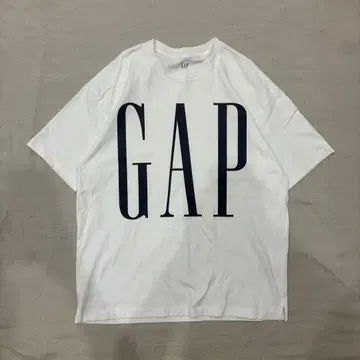 GAP 갭 티셔츠 빅 로고 화이트 L 두툼