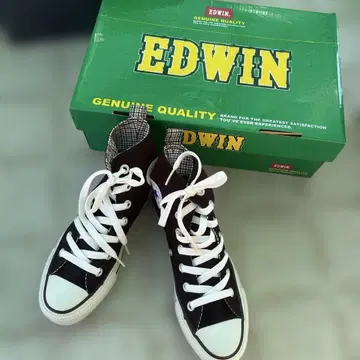 EDWIN 블랙 스니커즈 Converse All Star 24cm