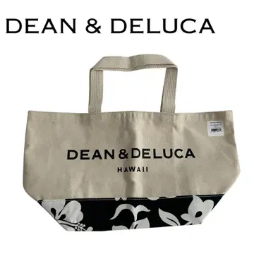 [새상품] DEAN & DELUCA 하와이 한정 플라워 무늬 토트백 블랙