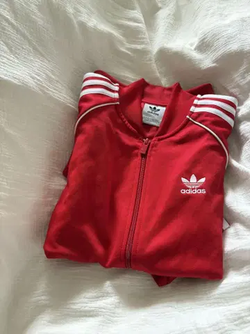 adidas 트랙 자켓 빨간색 S