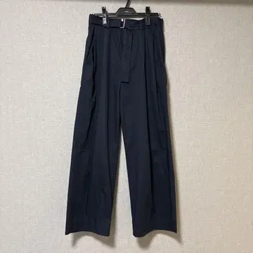 COS 네이비 와이드 팬츠 허리 벨트