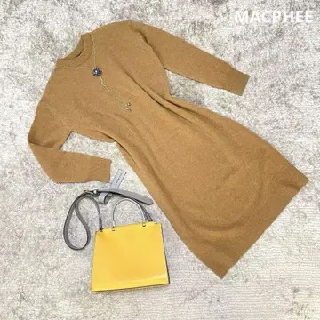 마카피 MACPHEE 투모로우랜드 니트 롱 원피스 울