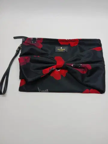 Kate Spade 플라워 프린트 클러치백 리본 포함