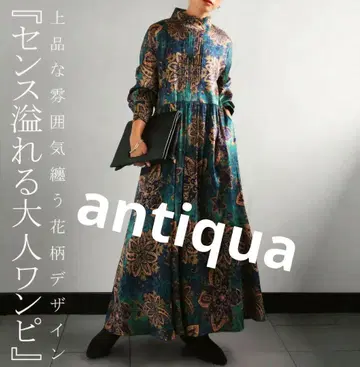 antiqua patterntorso 꽃무늬 롱 원피스 새상품급