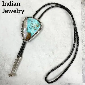 Indian Jewelry sterling 빅 터콰이즈 루프 타이