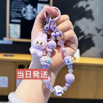 Labubu 러브부 마스코트 키링 스트랩 보라색
