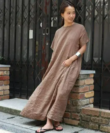레드 촙 웍스 린넨 원피스 캐널진