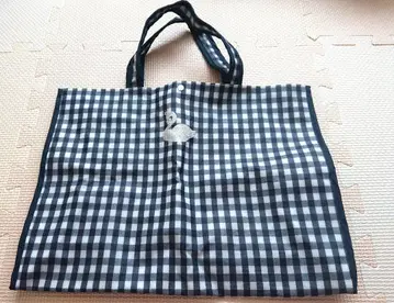 bojji 산책 비닐 토트백 네이비