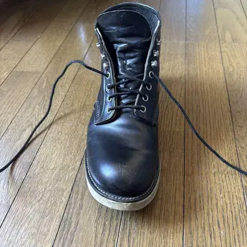검은색 가죽 워크 부츠