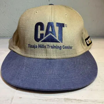 90년대 CAT 캐터필러 기업 로고 캡 자수 로고 USA 레어 구제 의류