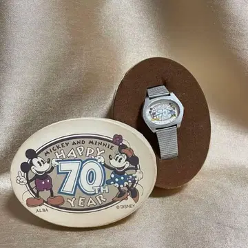 레어 ALBA Disney 미키 미니 70주년 기념 손목시계 디즈니