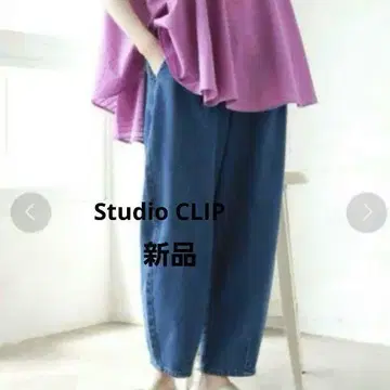 [택 포함 새상품] 스튜디오 클립 에코 데님 슬라우치 팬츠 L