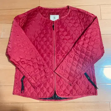 AIGLE W 핑 소닉 노카라 자켓 빨간색 패커블