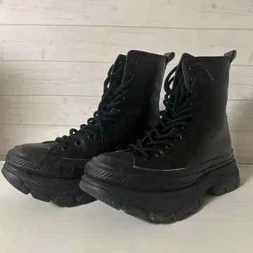 컨버스 올스타 트렉 웨이브 가죽 HI 블랙 26cm