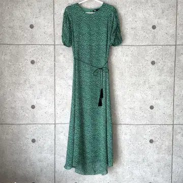 ZARA 맥시 원피스 반팔 그린