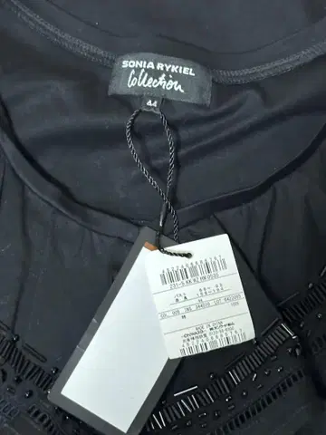 SONIA RYKIEL 블랙 슬리브리스 튜닉 44