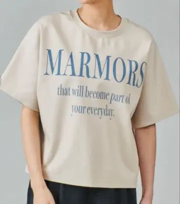 [ marmors ] ponch logo t-shirt 로고 폰치 티셔츠