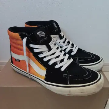 Vans Sk8-Hi Pro 블랙/오렌지 하이컷 29cm