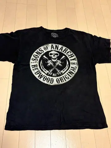 SONS OF ANARCHY 티셔츠 블랙 L 사이즈 구제 의류