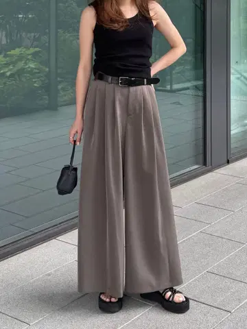 Deux mi 드미 3턱 와이드 팬츠