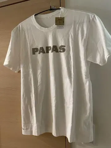 택 포함 미사용 새상품 PAPAS 파파스 로고 티셔츠