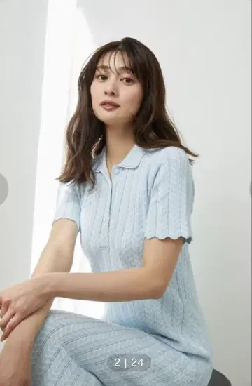 Scalloped Polo Dress