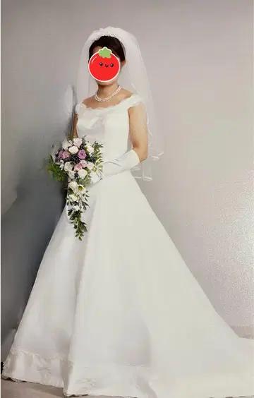 A라인 웨딩 드레스 화이트