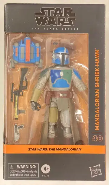 HASBRO 40 / THE 블랙 만달로리안 쉬리크 호크 6인치