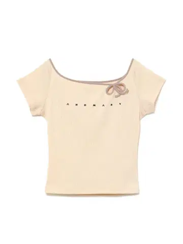 andmary Baby ribbon tops Ivory 아이보리